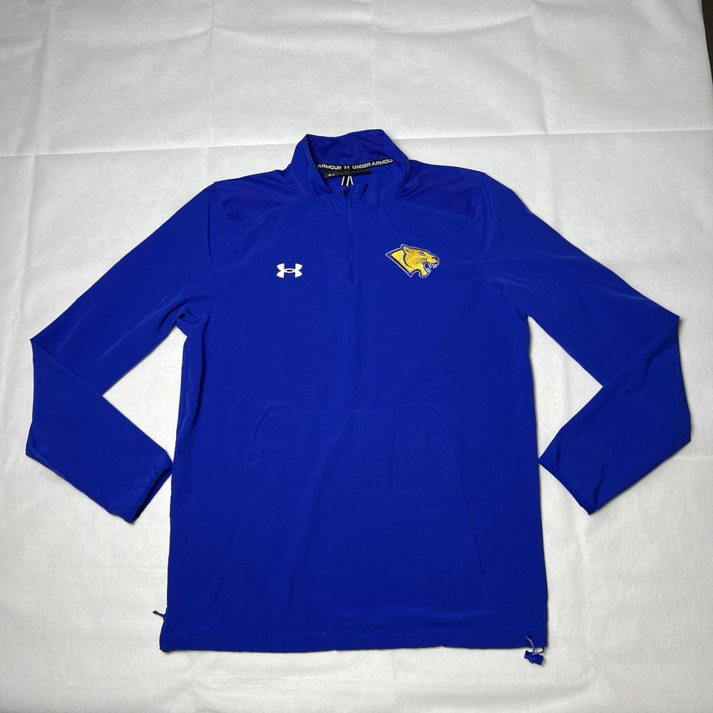Under Armour Pullover Quarter Zip Men's Size Small Blue Side Zipper